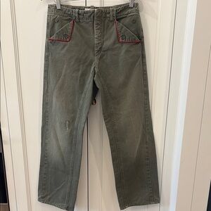 ⭐️Golden Goose Deluxe Brand Olive Green Pants—FANTASTIC!! Button Front—Like New!